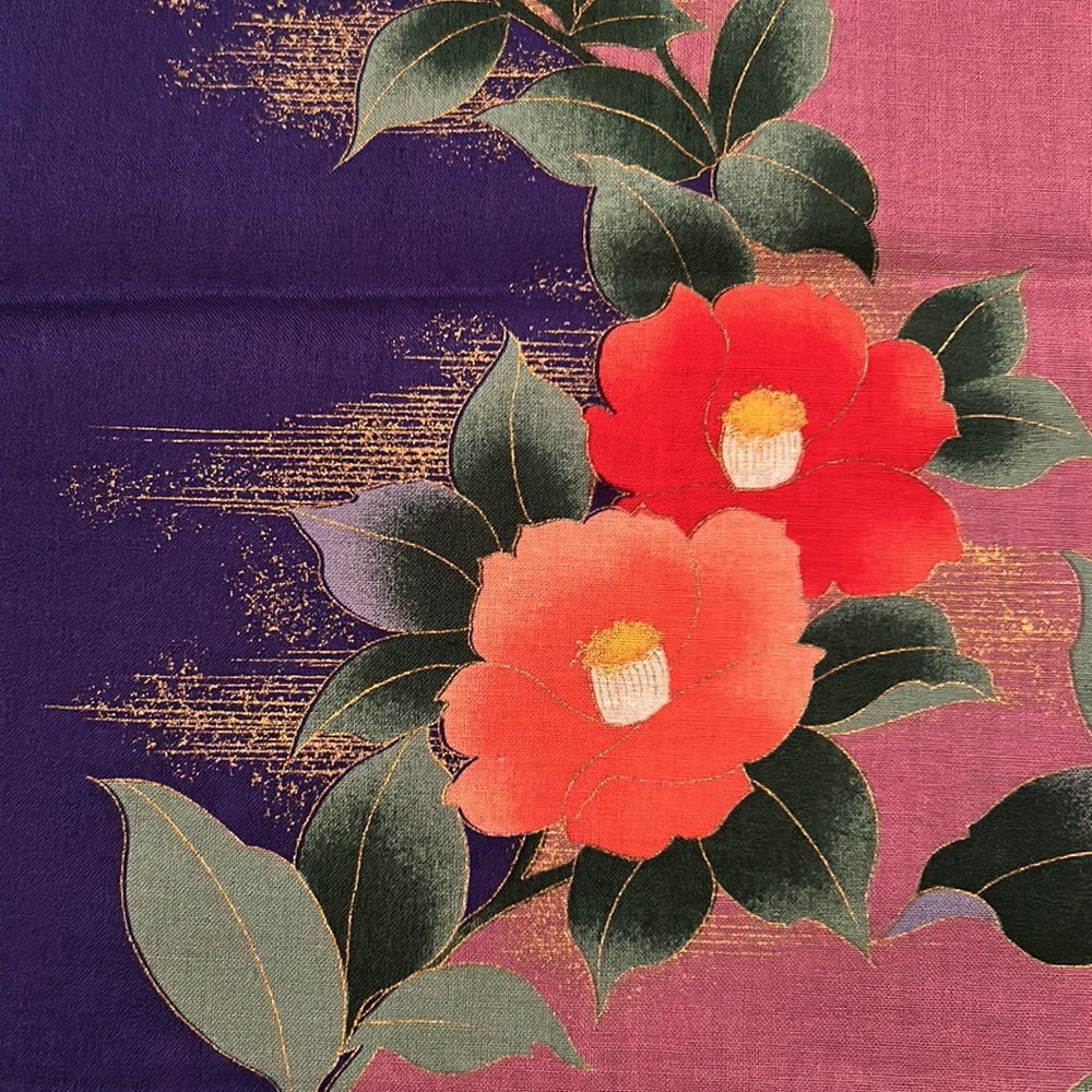 Japanese floral Sakura Hanky neckerchief bag or hair accessory NEW - Picture 4 of 7